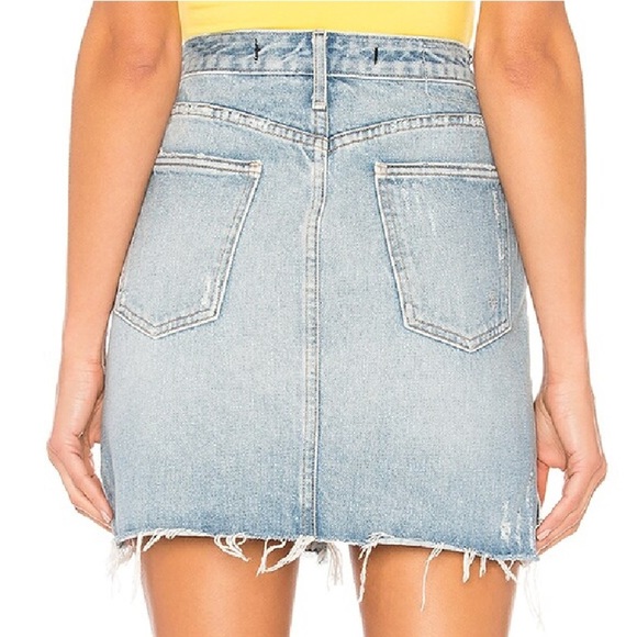 Lovers + Friends Denim Women 27 Campo Wash Distressed Frayed Elijah Mini Skirt - Picture 3 of 16